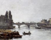 尤金布丹 - Rouen, the Pont Corneille, Fog Effect